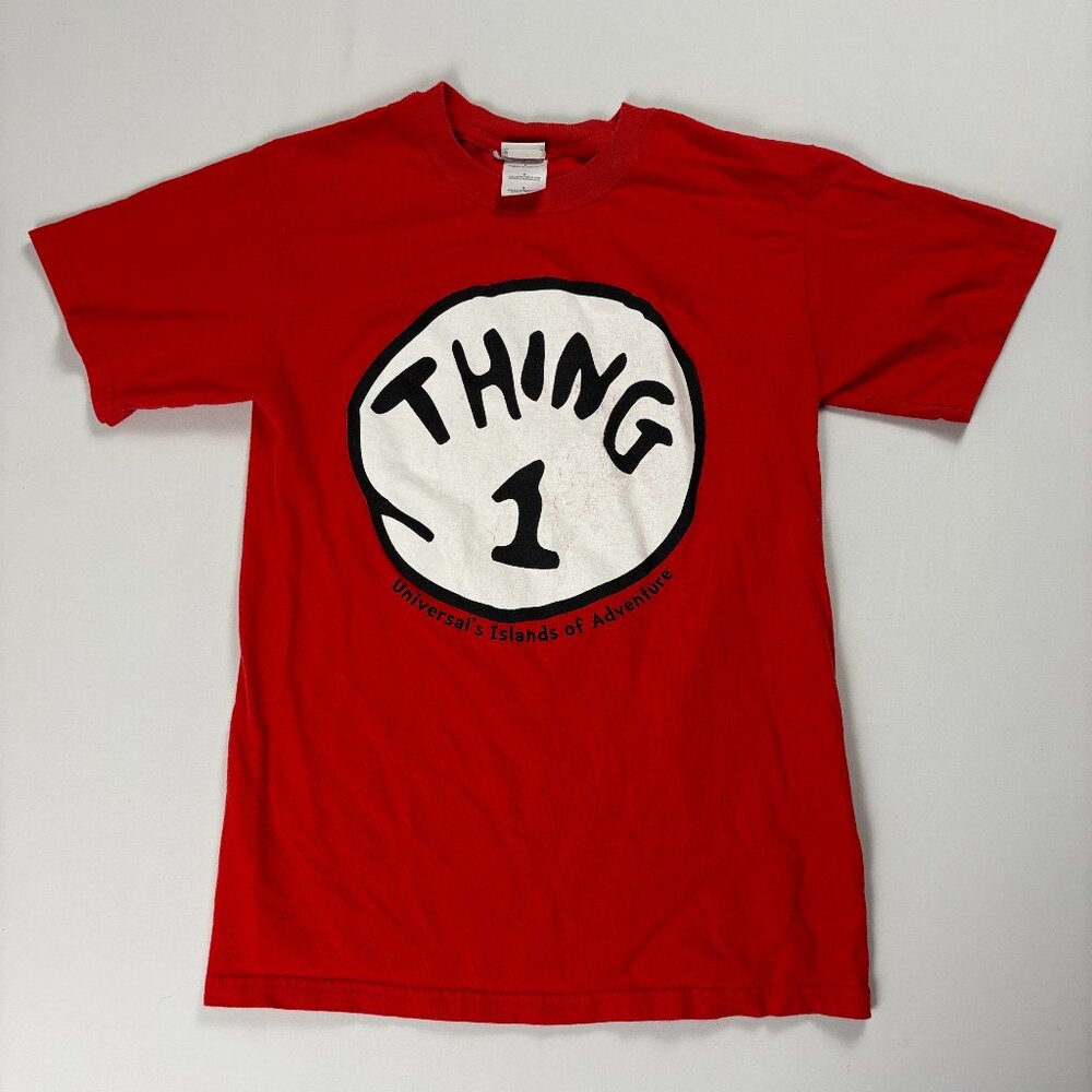 Vintage Dr. Seuss Thing 1 T-Shirt Large Y2K Universal Island Of Adventure